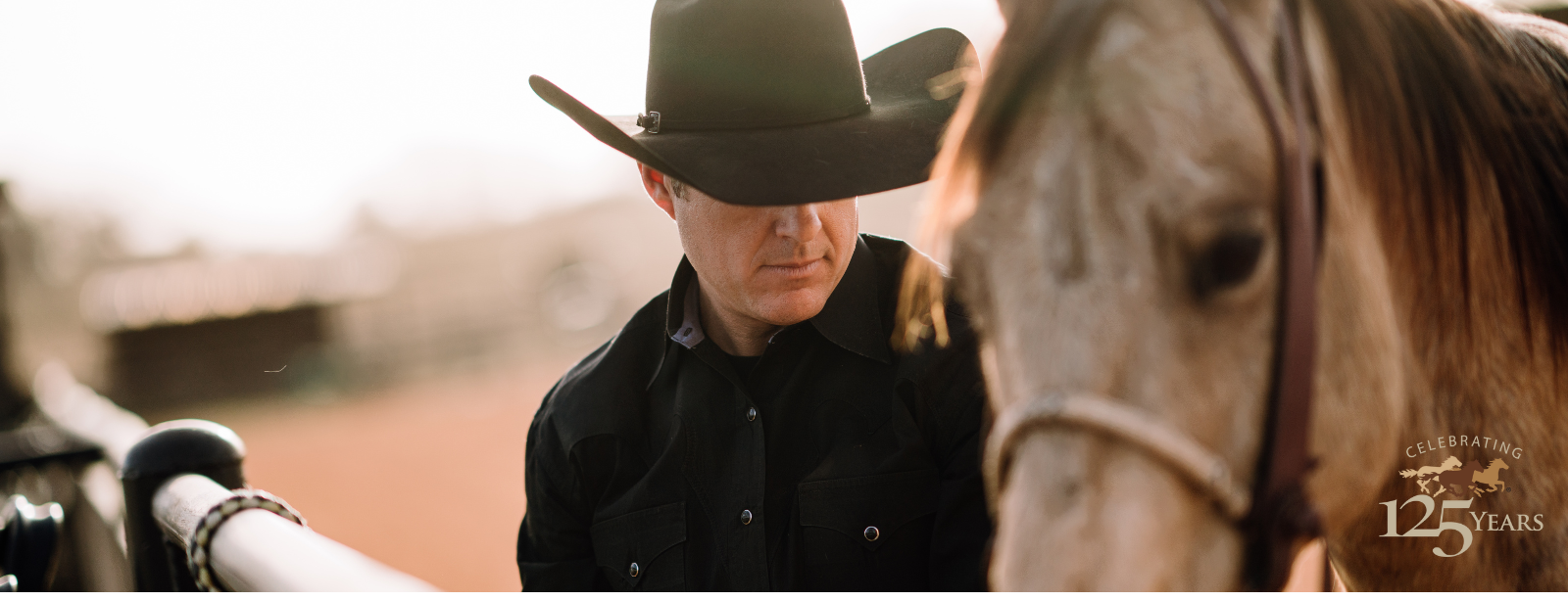 man in cowboy hat with horse