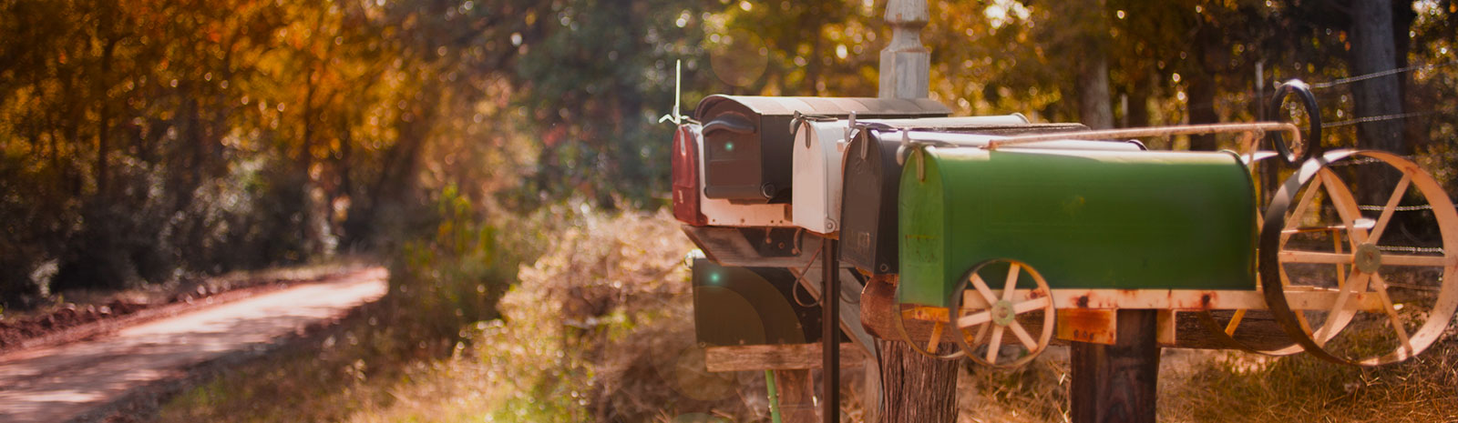 row of mailboxes