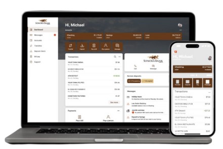 small screenshot of new online banking platform